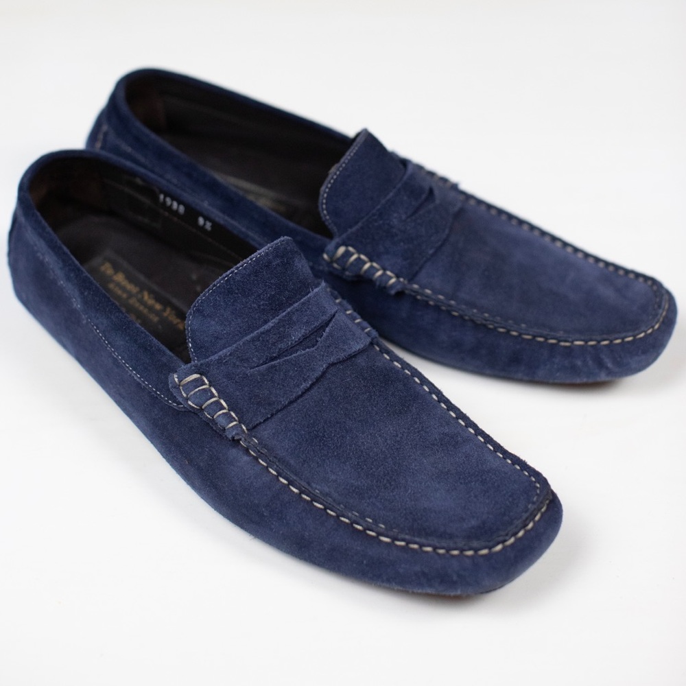 To boot New York Blue Suede Driver